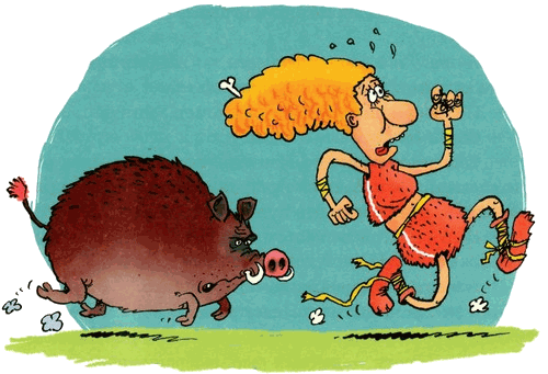 Неандертальский мальчик и Кроманьонцы Веселые медведи - i_020.png