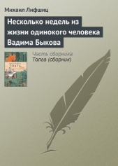 Несколько недель из жизни одинокого человека Вадима Быкова - автор Лифшиц Михаил Юзефович 