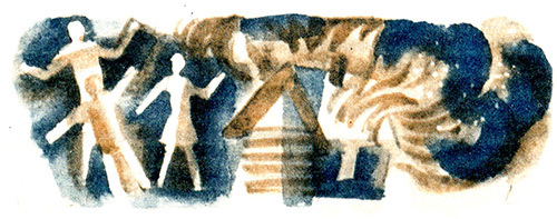 Девочка перед дверью. Синие горы на горизонте - i_007.jpg