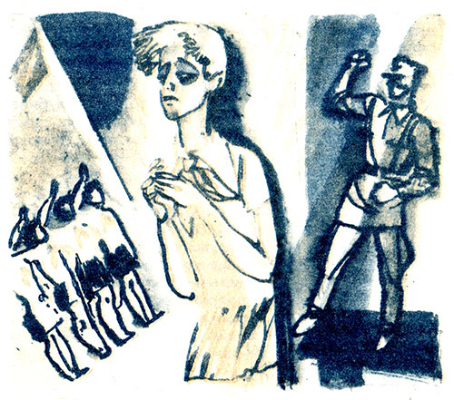 Девочка перед дверью. Синие горы на горизонте - i_012.jpg