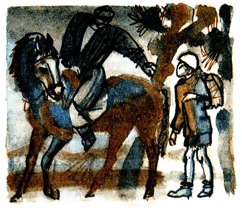 Девочка перед дверью. Синие горы на горизонте - i_016.jpg