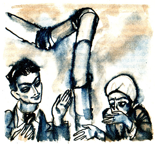 Девочка перед дверью. Синие горы на горизонте - i_019.jpg