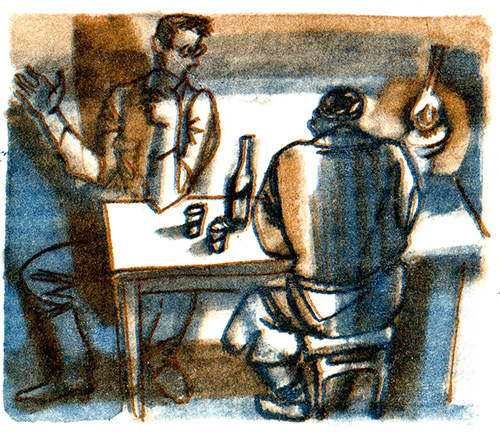 Девочка перед дверью. Синие горы на горизонте - i_026.jpg