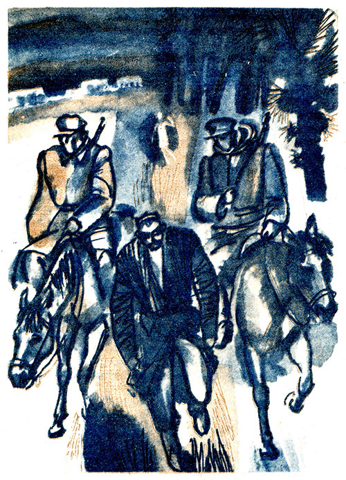 Девочка перед дверью. Синие горы на горизонте - i_030.jpg