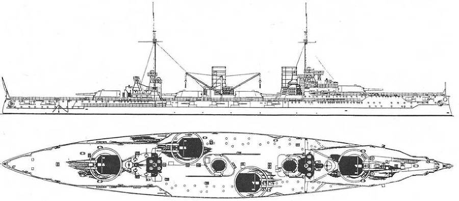 Линейные крейсера Фон дер Танн, Мольтке, Гебен и Зейдлиц. 1907-1918 гг. - _10.jpg