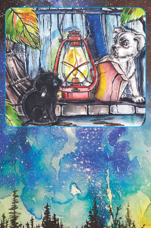 Чёрный котёнок и белый щенок - _5.jpg