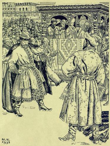 Песня про царя Ивана Васильевича, молодого опричника и удалого купца Калашникова (илл. И.Билибина) - _12.jpg