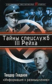 Тайны спецслужб III Рейха. «Информация к размышлению» - автор Гладков Теодор Кириллович 